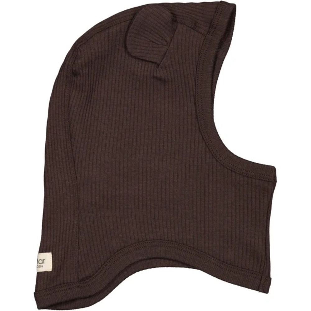 Children's Ribbed Balaclava Hat in Brown - (Brand Unspecified)